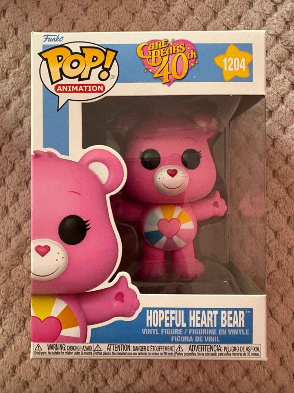 Funko Pop! Hopeful Heart Bear Pink Vinyl Figure Care Bears 40th